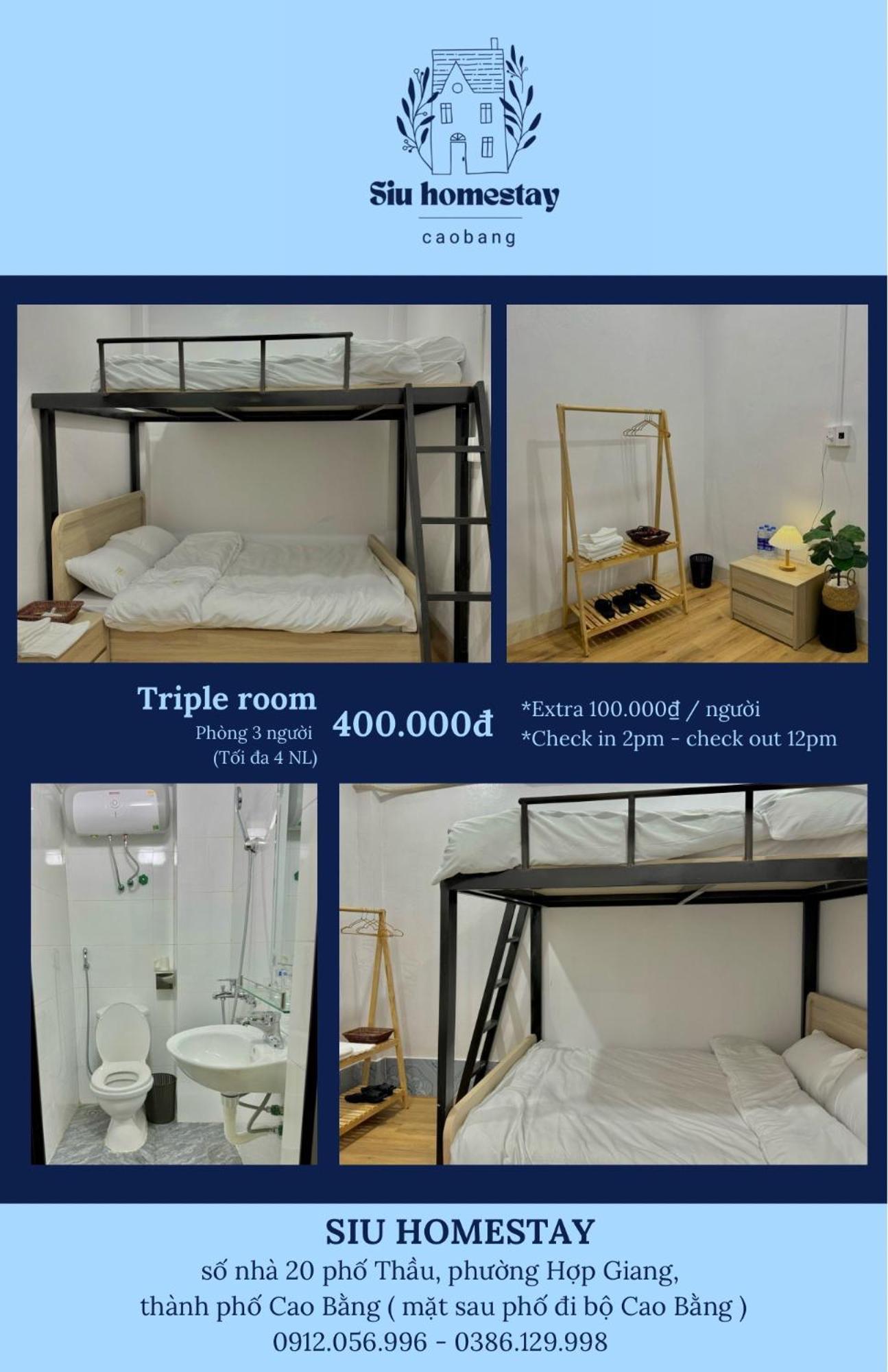 Cao Bang Siu Homestay Hoang Nga Екстериор снимка